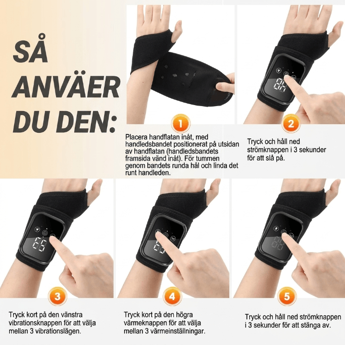 Handledmassager med instruktioner
