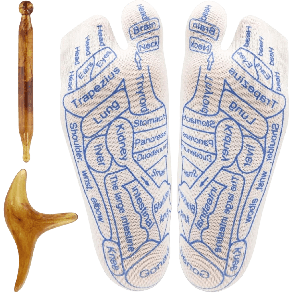 Reflexologi-set — Strumpor & Massagepinnar