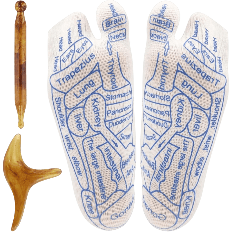 Reflexologi-set — Strumpor & Massagepinnar