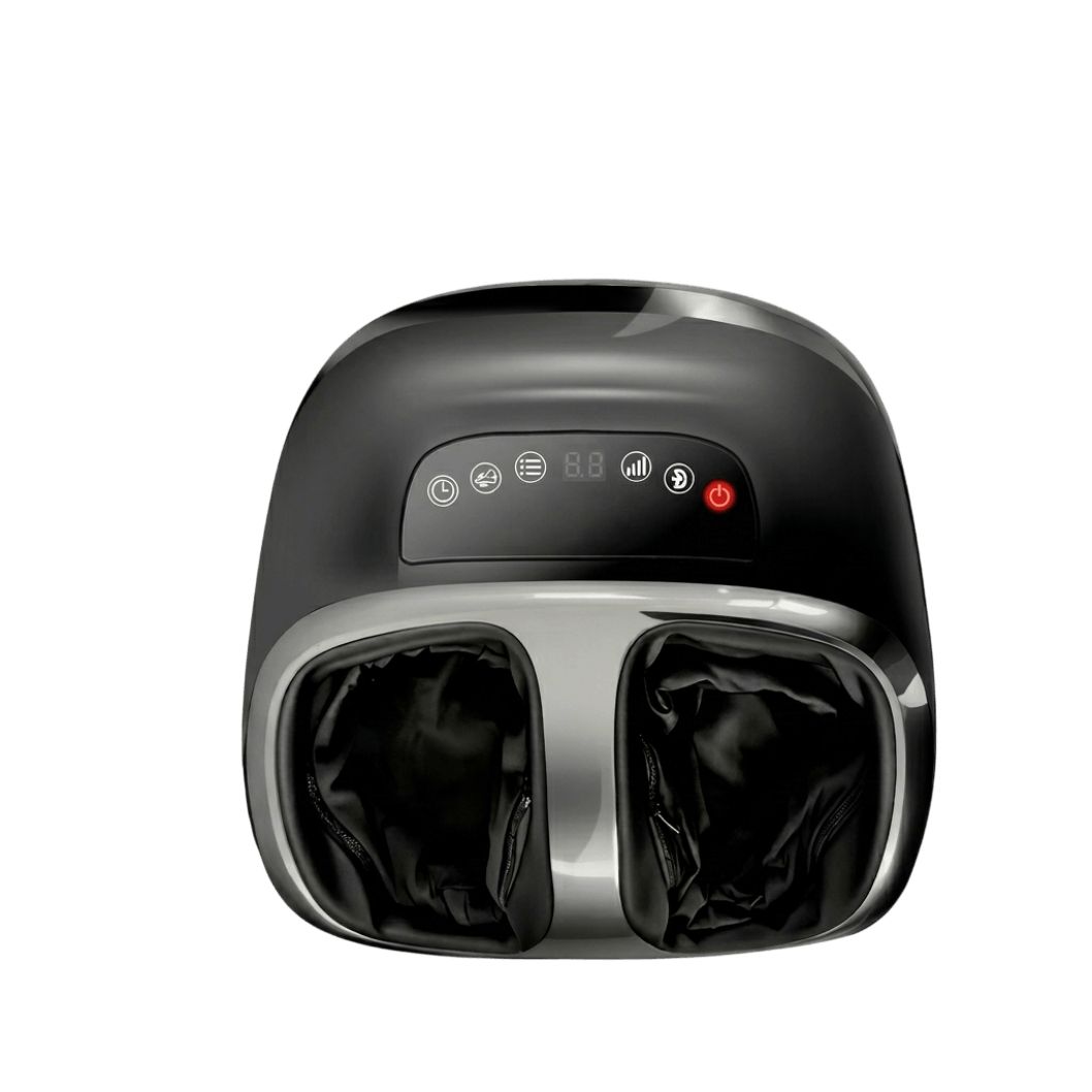 Shiatsu Fotmassageapparat, med display, svart